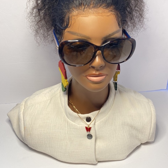 New - Gucci GG0849SK Havana Blue Brown Gradient Sunglasses - Picture 4 of 13